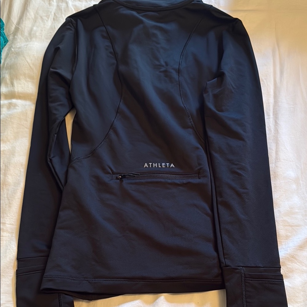 Athleta long Sleeve Quarter-Zip Top EUC - Picture 3 of 3